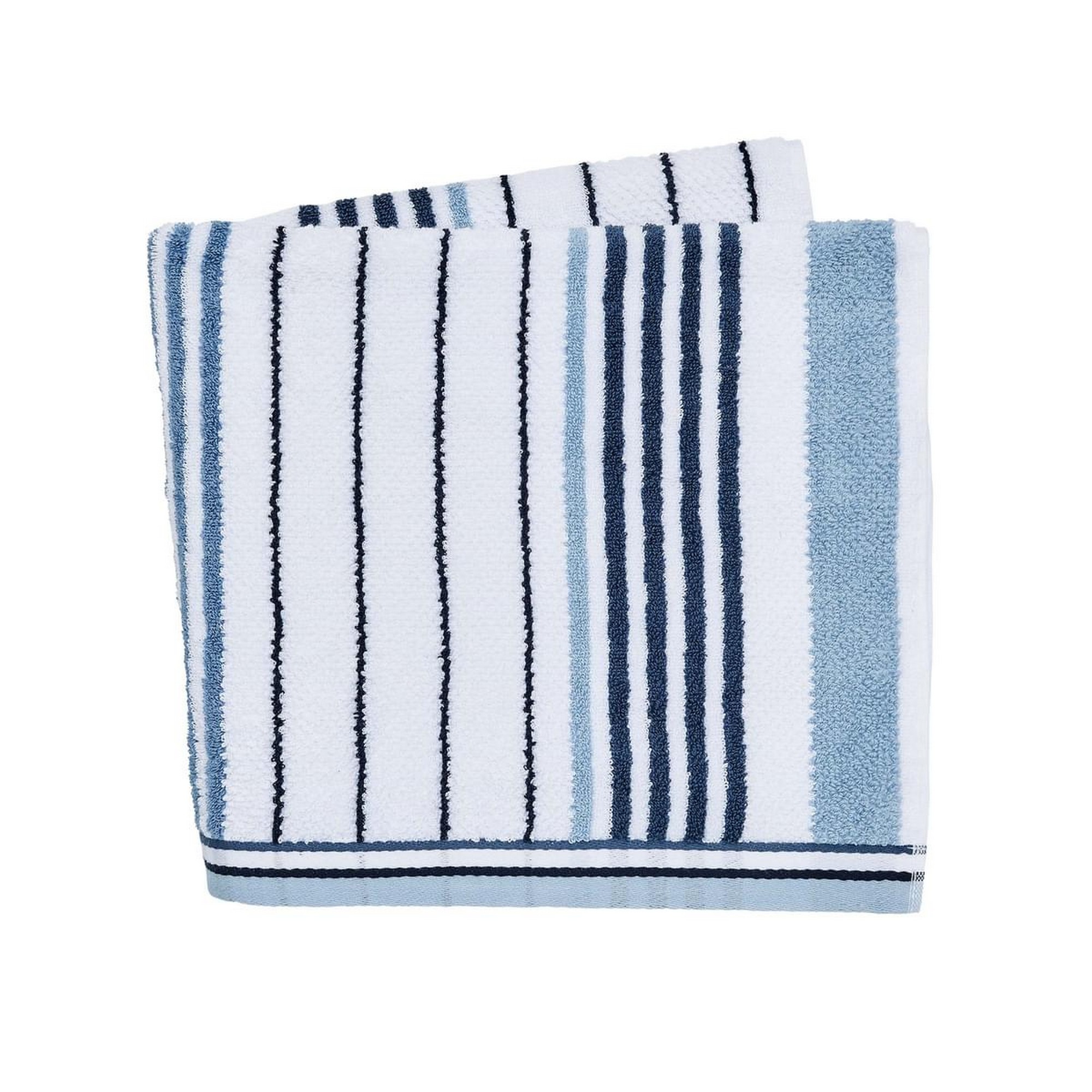 Blue and best sale white striped towels